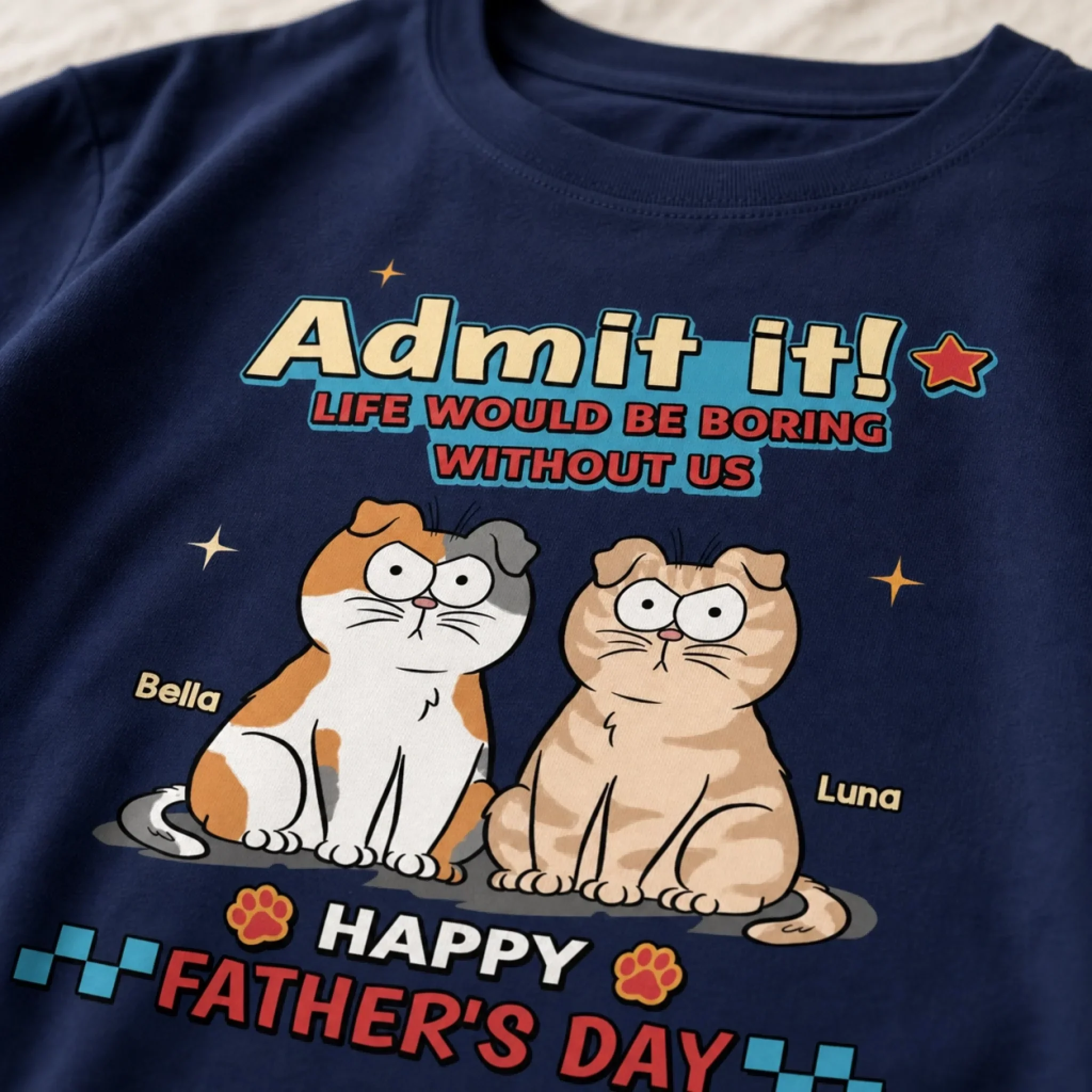 Custom Unisex T-shirt, Premium T-shirt, Hoodie - Personalized Father's Day Gifts For Cat Lovers, Cat Mom And Dad - Cat Hair, Don’t Care - Image 5