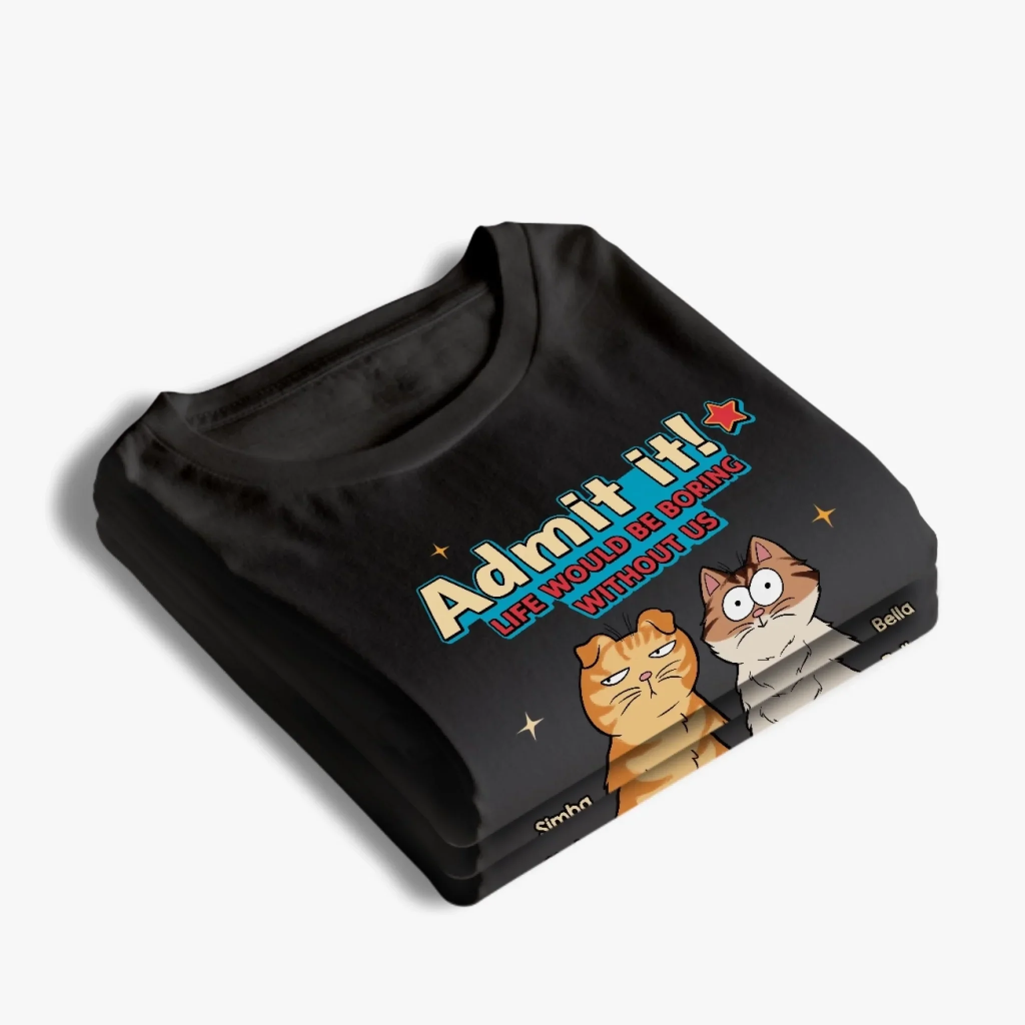 Custom Unisex T-shirt, Premium T-shirt, Hoodie - Personalized Father's Day Gifts For Cat Lovers, Cat Mom And Dad - Cat Hair, Don’t Care - Image 6