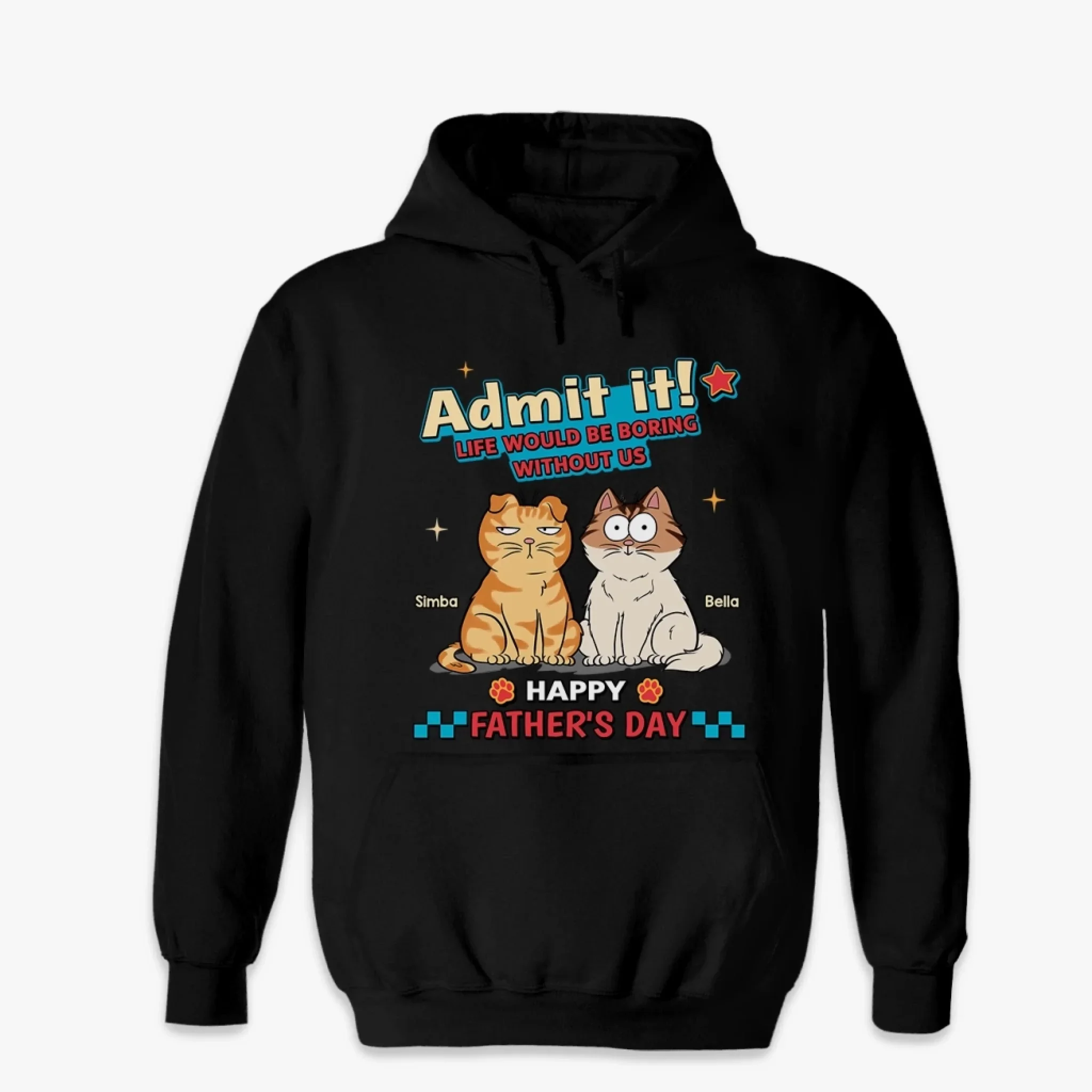 Custom Unisex T-shirt, Premium T-shirt, Hoodie - Personalized Father's Day Gifts For Cat Lovers, Cat Mom And Dad - Cat Hair, Don’t Care - Image 7