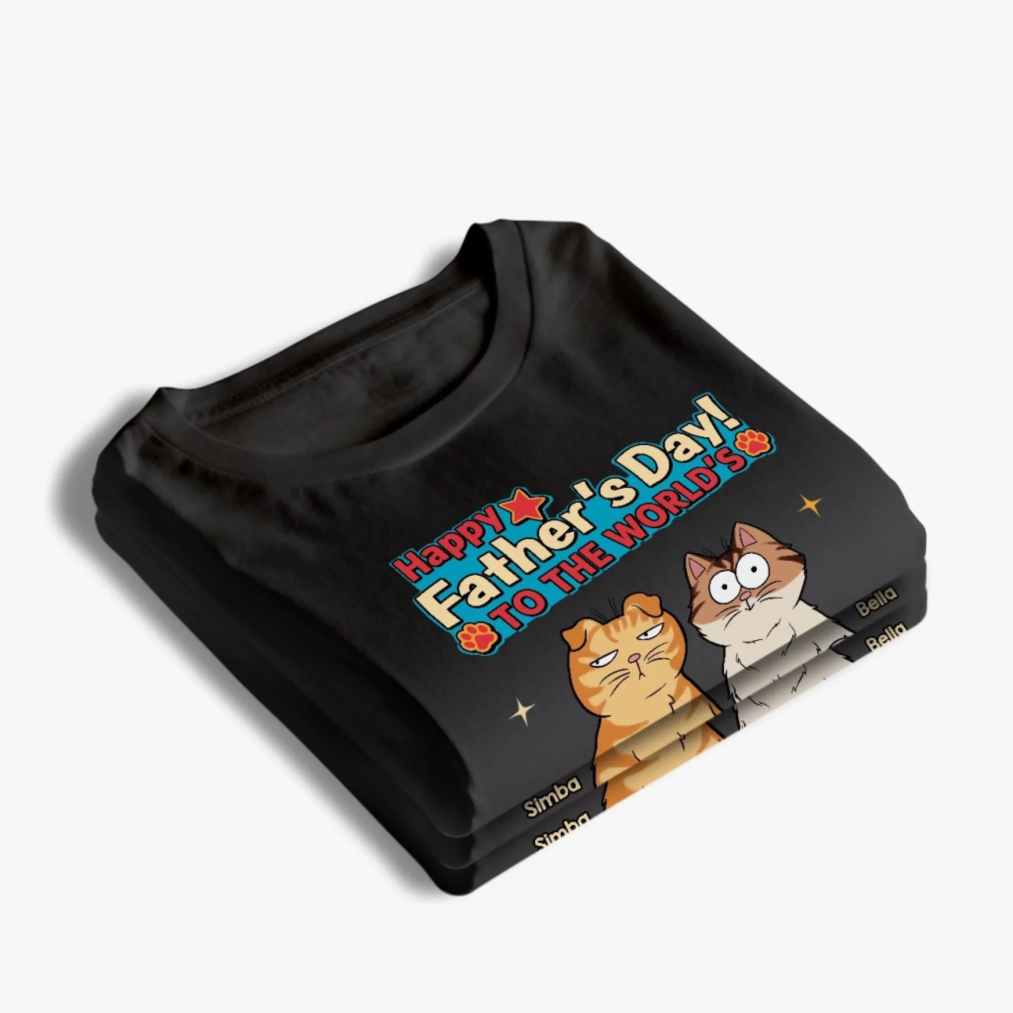 Custom Unisex T-shirt, Premium T-shirt, Hoodie - Personalized Father's Day Gifts For Cat Lovers, Cat Mom And Dad - Dad Of The Whisker Squad - Image 3