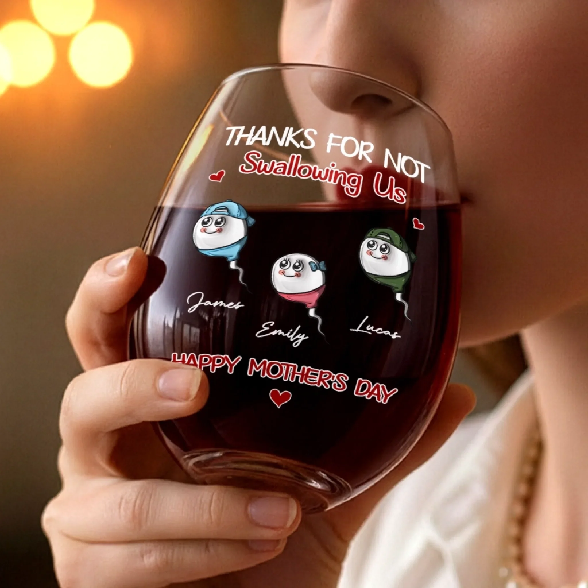 Custom Wine Glass -Personalized Funny Mother's Day Birthday Gifts For Mom - My Bestie For Life - Image 6