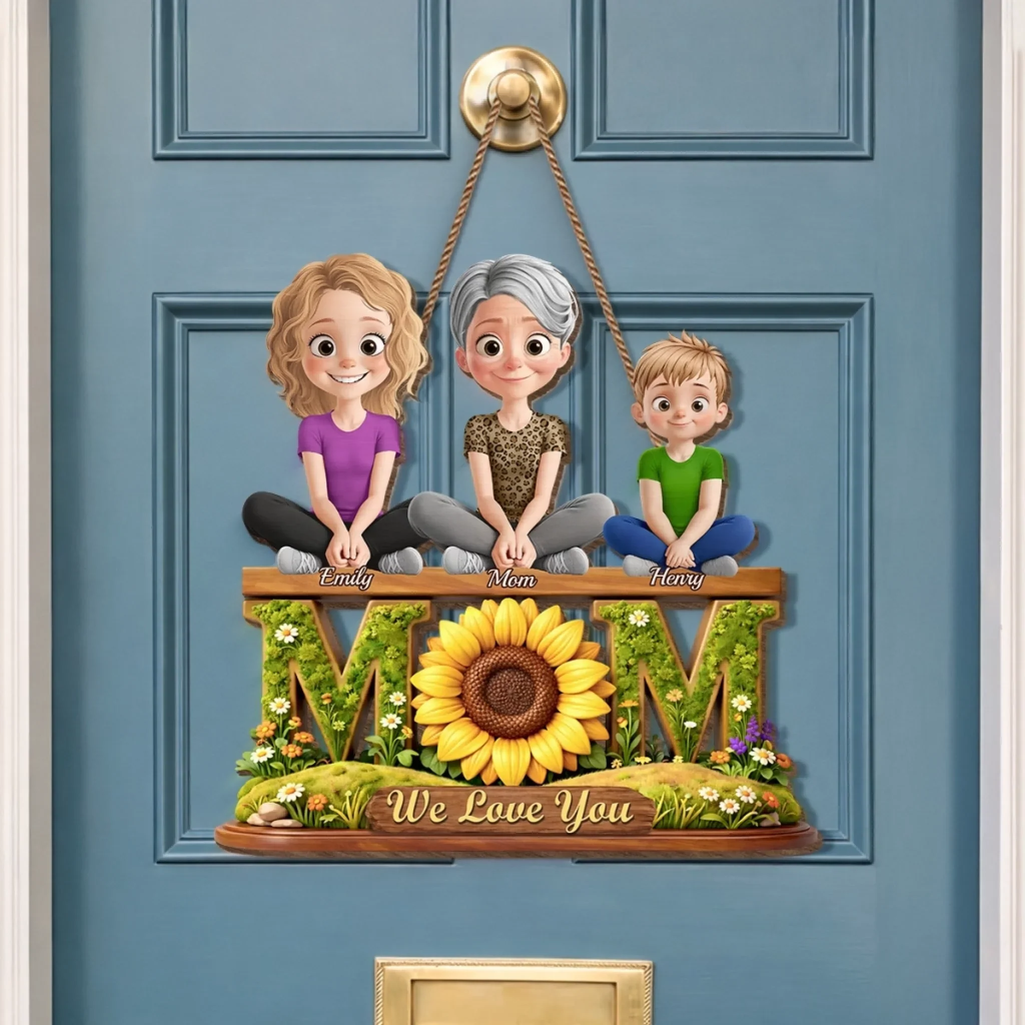 Custom Wood Sign - Personalized Mother's Day Birthday Gifts For Mom - Mom, Our Forever Sunshine Garden - Image 3