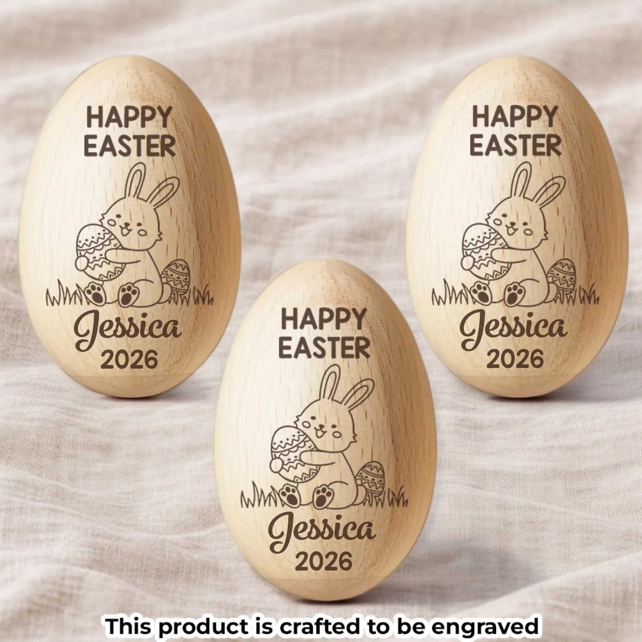 Custom Wooden Egg Shaker - Personalized Easter, Baby Shower, Gender Reveal Gifts For New Moms, New Dads, New Parents - Our Little Miracle Arrived - Image 4