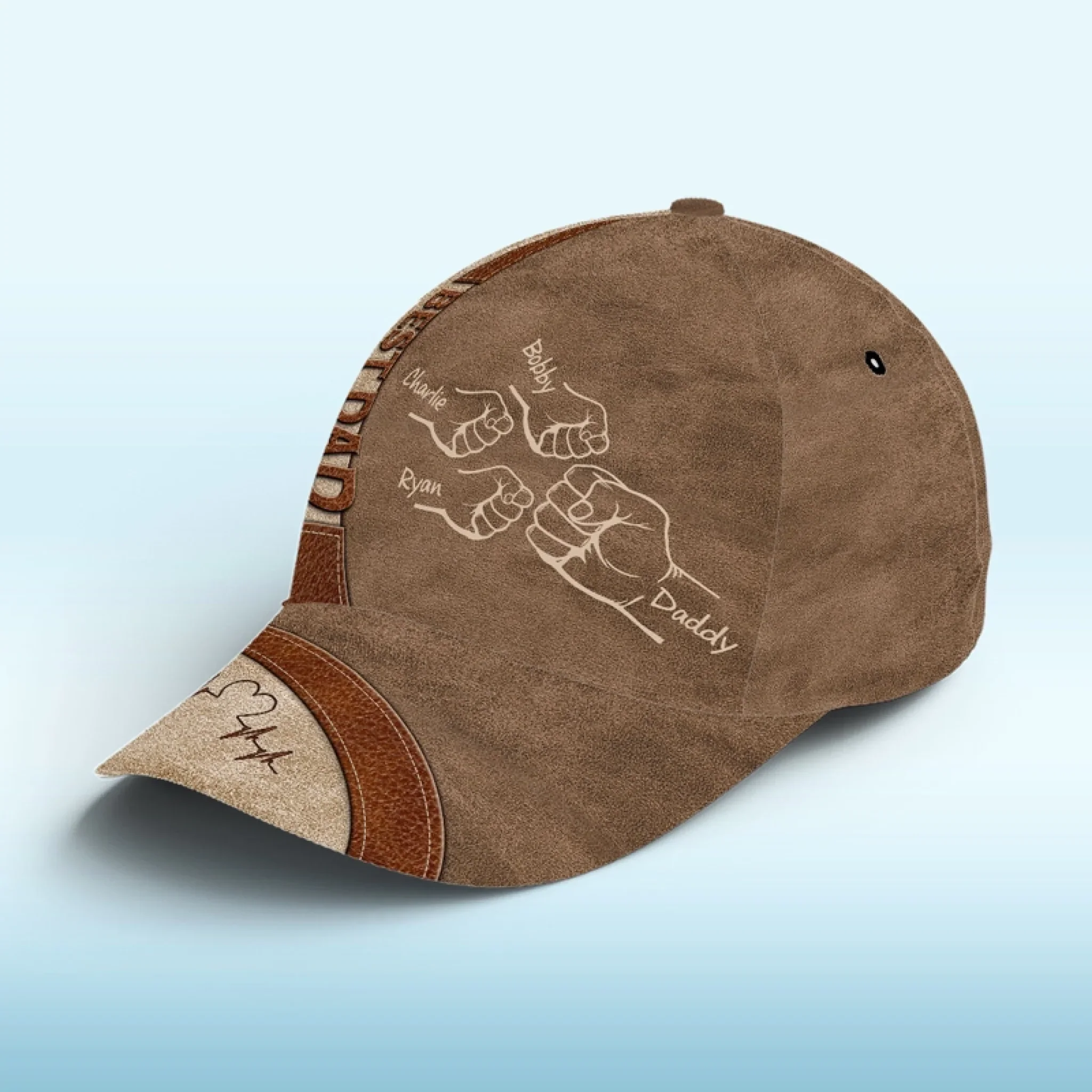 Daddy, You Got My Back - Family Personalized Custom Hat, All Over Print Classic Cap - New Arrival, Father's Day, Gift For Dad, Grandpa AMZ - Image 2