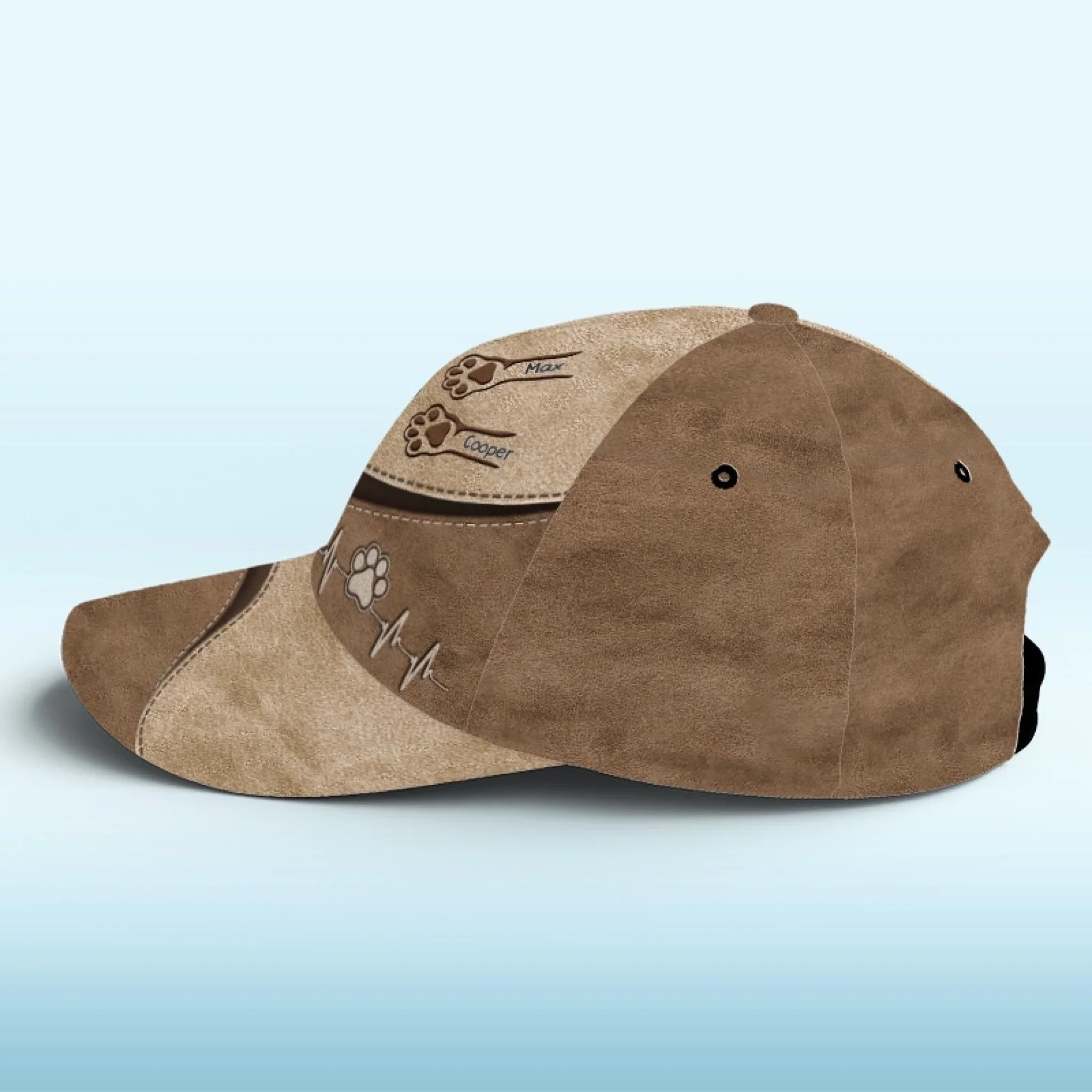 Dogs Leave Paw Prints On Our Hearts - Dog Personalized Custom Hat, All Over Print Classic Cap - Father's Day, Gift For Pet Owners, Pet Lovers - Image 4