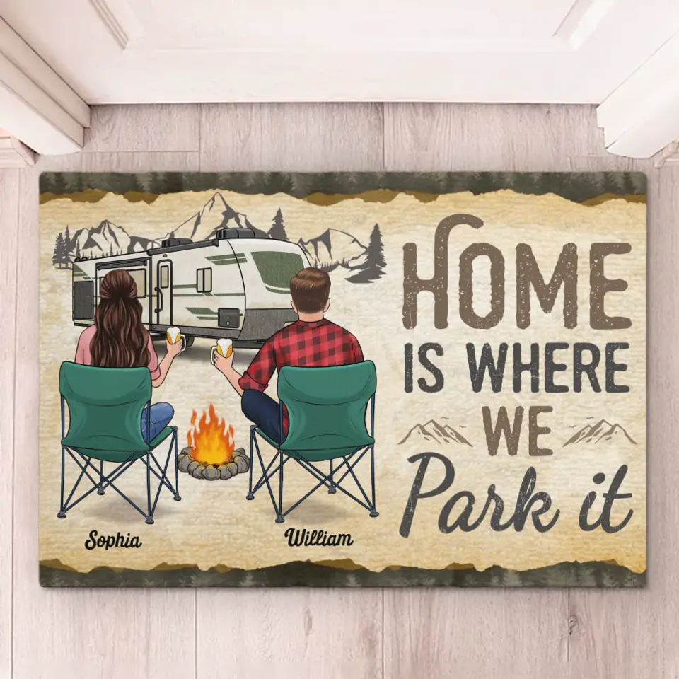 Drive Slow Drunk Campers Matter - Camping Personalized Custom Home Decor Decorative Mat - House Warming Gift For Husband Wife, Camping Lovers - Image 2