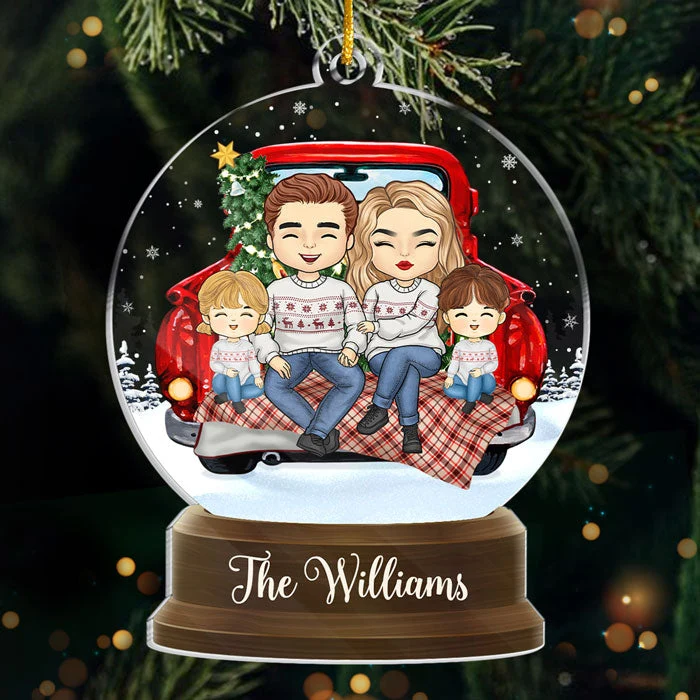 Family Is A Gift - Family Personalized Custom Ornament - Acrylic Snow Globe Shaped - Christmas Gift For Family Members - Image 2