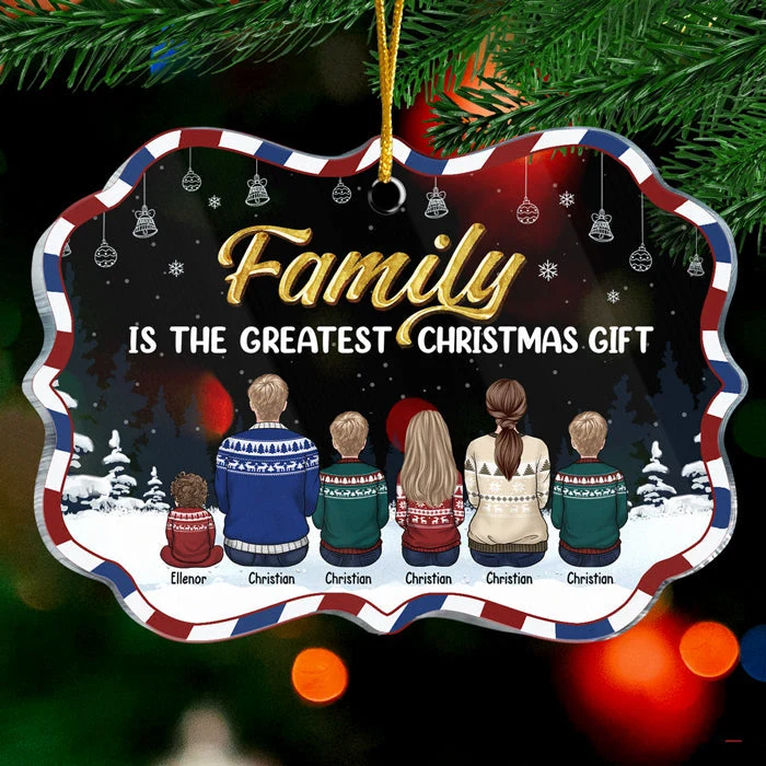 Family Is The Best Gift For Christmas - Personalized Custom Benelux Shaped Acrylic Christmas Ornament - Gift For Family, Christmas Gift - Image 2