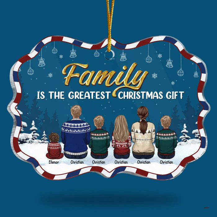 Family Is The Best Gift For Christmas - Personalized Custom Benelux Shaped Acrylic Christmas Ornament - Gift For Family, Christmas Gift - Image 3