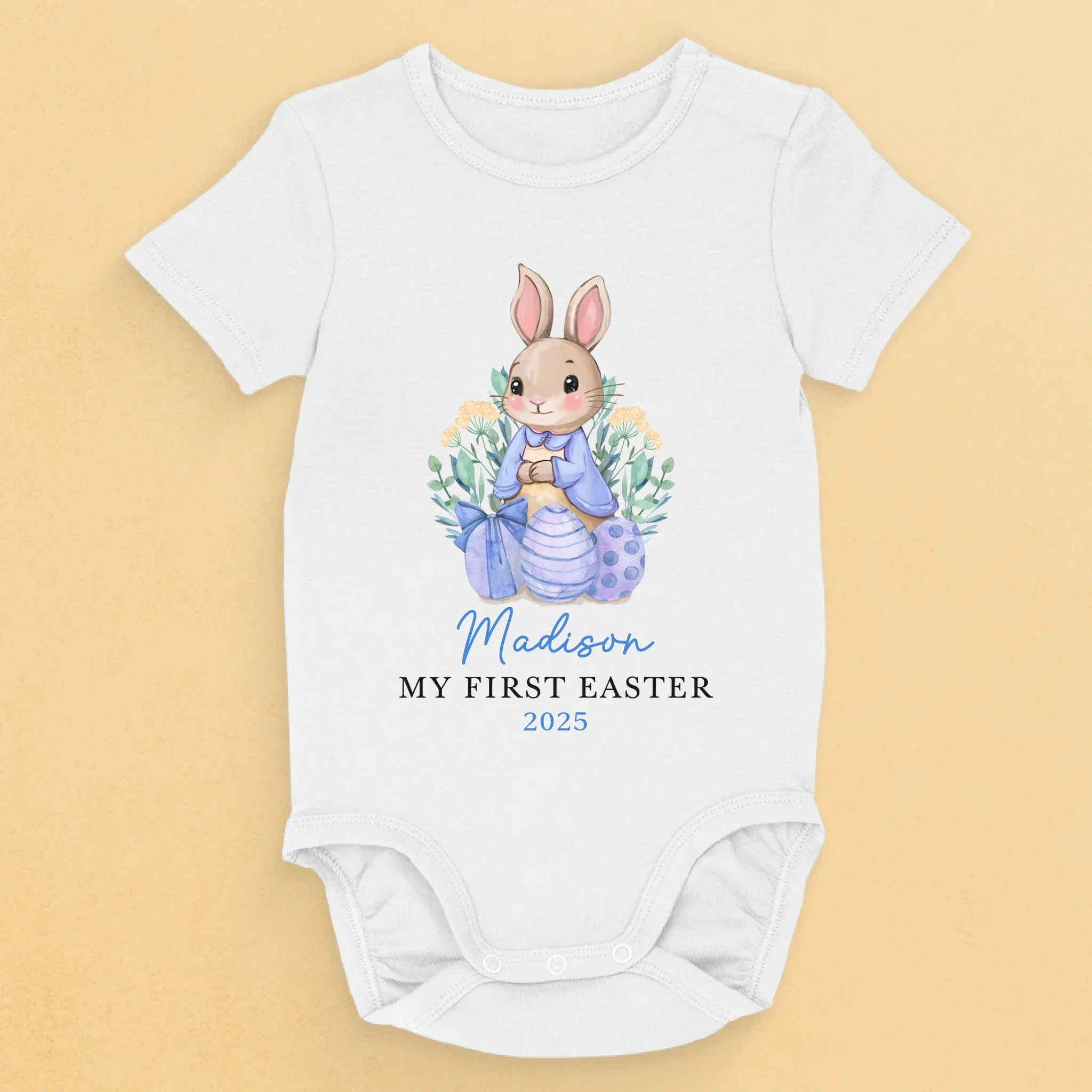 First Easter, First Memories - Family Personalized Custom Baby Onesie - Easter Gift For Baby Kids, Newborn Baby - Image 2