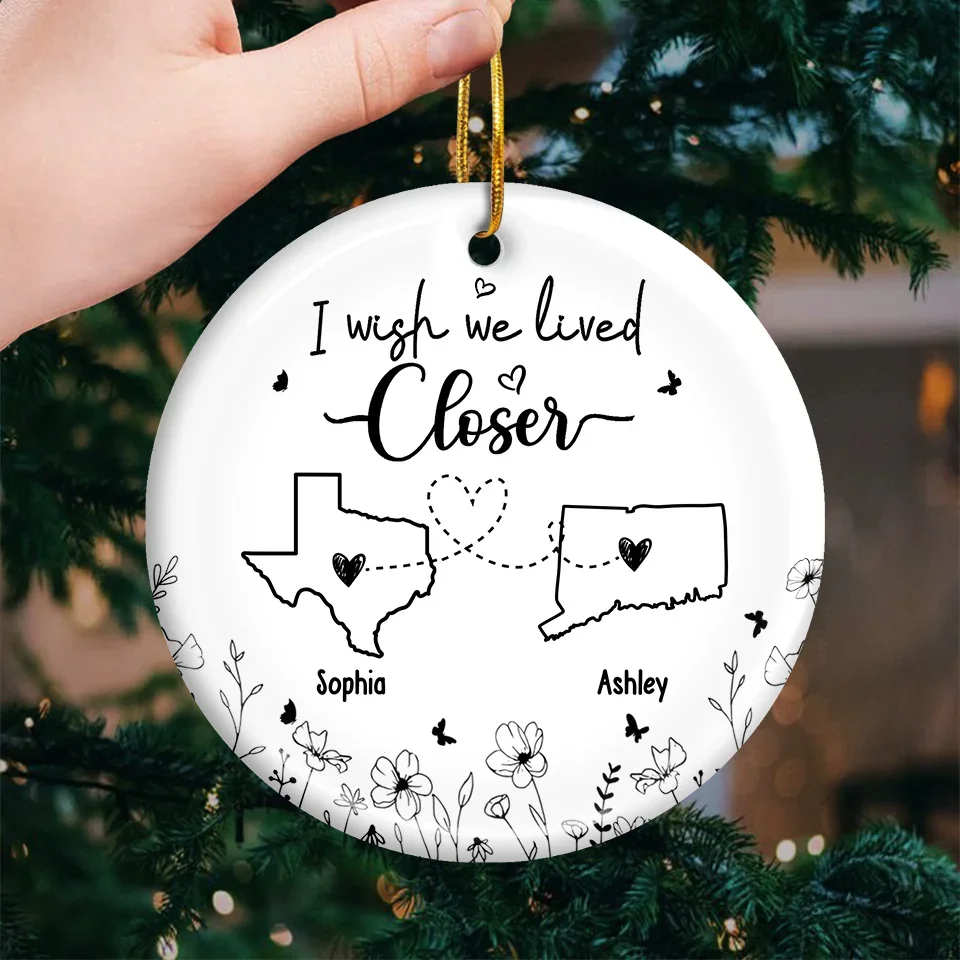 Forever Grateful For A Friend Like You - Bestie Personalized Custom Ornament - Ceramic Round Shaped - Christmas Gift For Best Friends, BFF, Sisters - Image 3