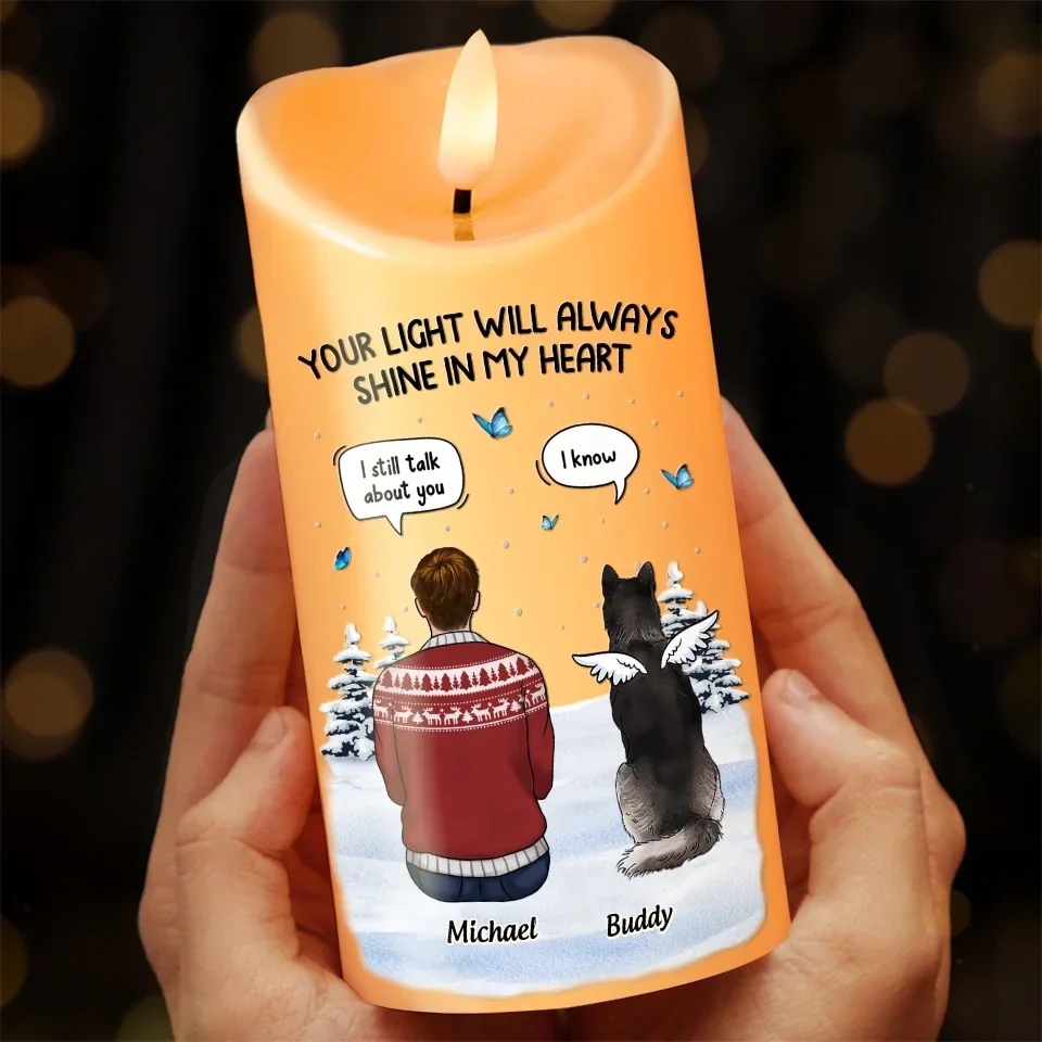 Forever In My Heart - Memorial Personalized Custom LED Candle - Christmas Gift, Sympathy Gift, New Arrival Gift For Pet Owners, Pet Lovers - Image 3