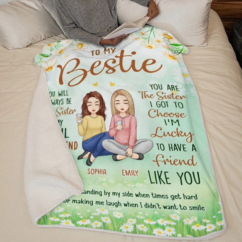 Friendship Is A Sheltering Tree - Bestie Personalized Custom Blanket - Christmas Gift For Best Friends, BFF, Sisters - Image 4