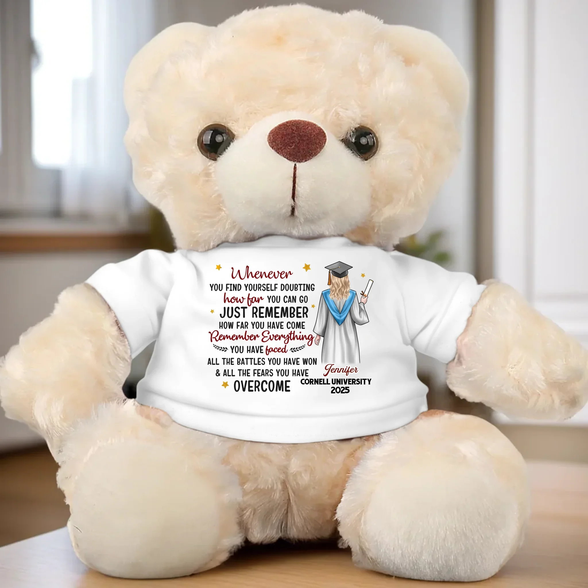 From Hard Work To Success, You Made It - Family Personalized Custom Teddy Bear Plush - Graduation Gift For Family Members, Siblings, Brothers, Sisters - Image 3