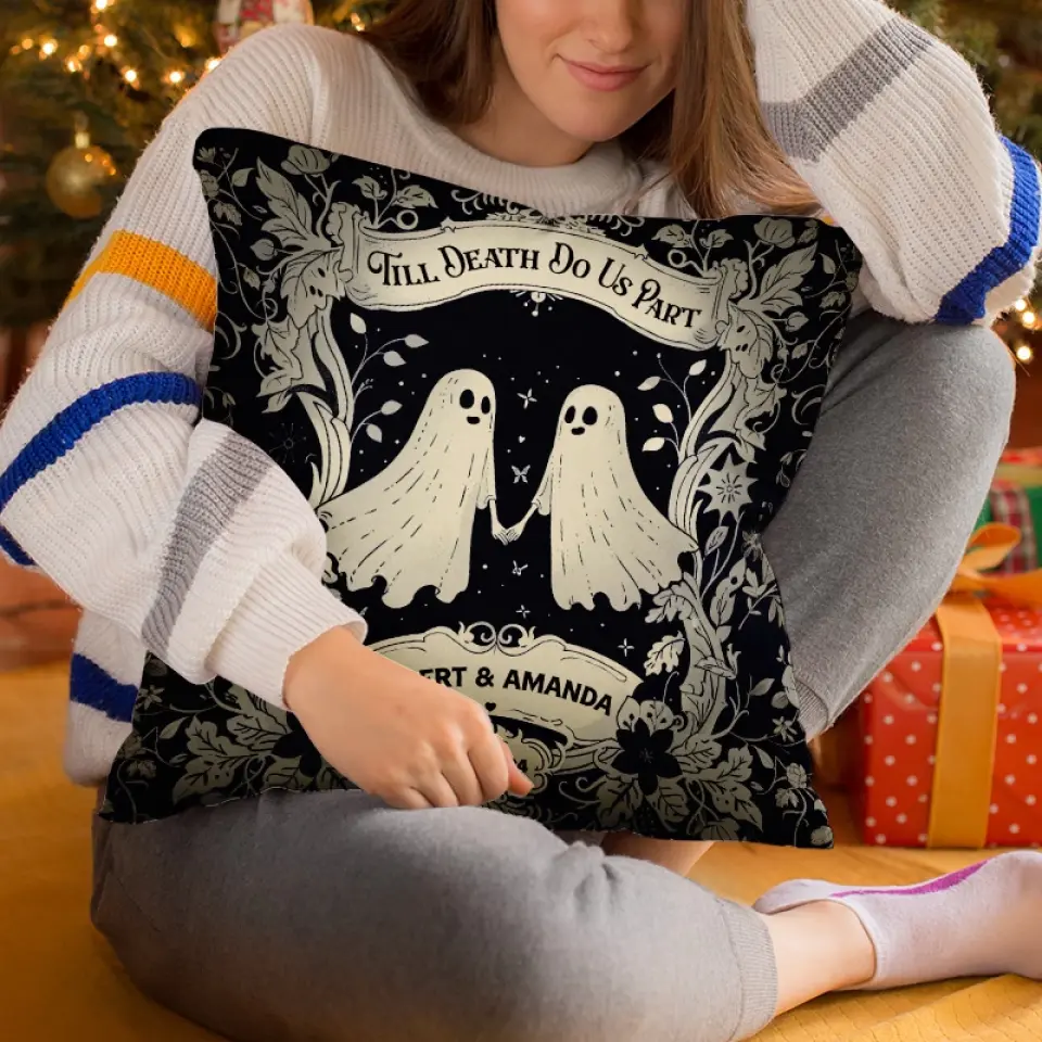 Hanging With My Boo - Couple Personalized Custom Pillow - Halloween Gift For Husband Wife, Anniversary - Image 5