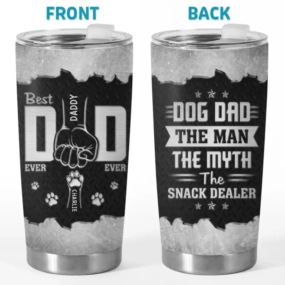 Happy Pawther’s Day To The Best Dog Dad I Know - Dog Personalized Custom Tumbler - Father's Day, Gift For Pet Owners, Pet Lovers - Image 2
