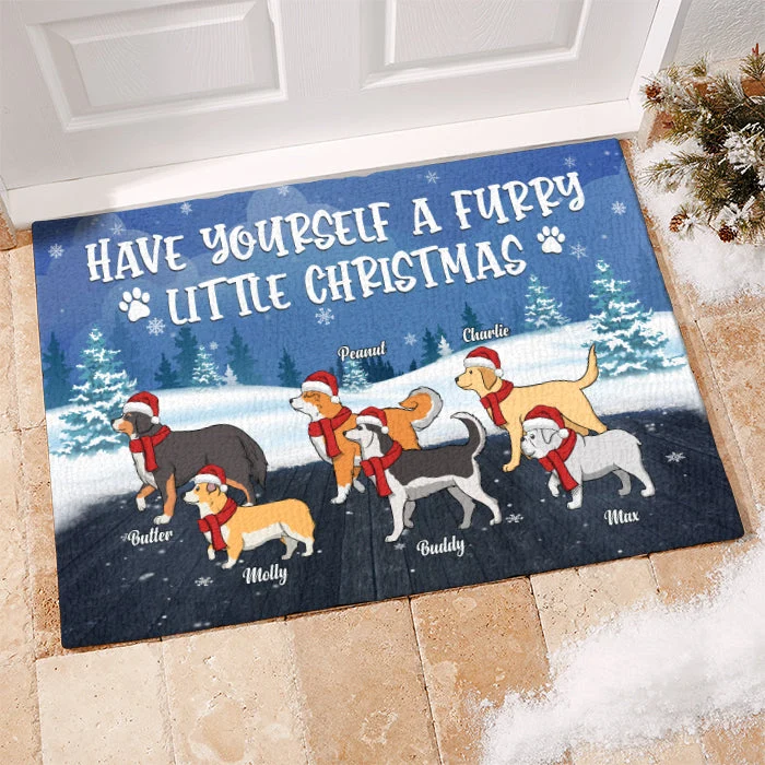 Have Yourself A Furry Little Christmas - Dog Personalized Custom Decorative Mat -  Christmas Gift For Pet Owners, Pet Lovers - Image 2