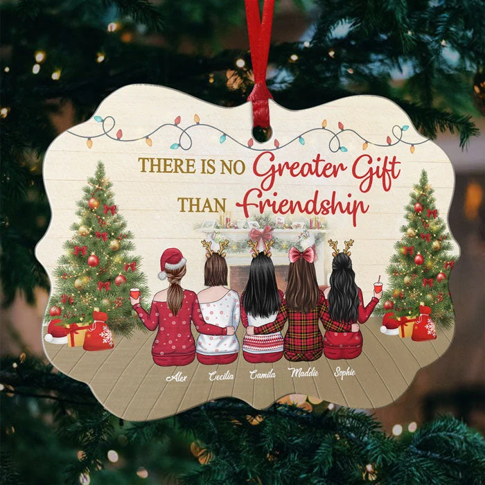 Here‚s To Another Year Of Bonding Over Alcohol - Personalized Custom Benelux Shaped Wood/Aluminum Christmas Ornament - Gift For Bestie, Best Friend, Sister, Birthday Gift For Bestie And Friend, Christmas New Arrival Gift - Image 5