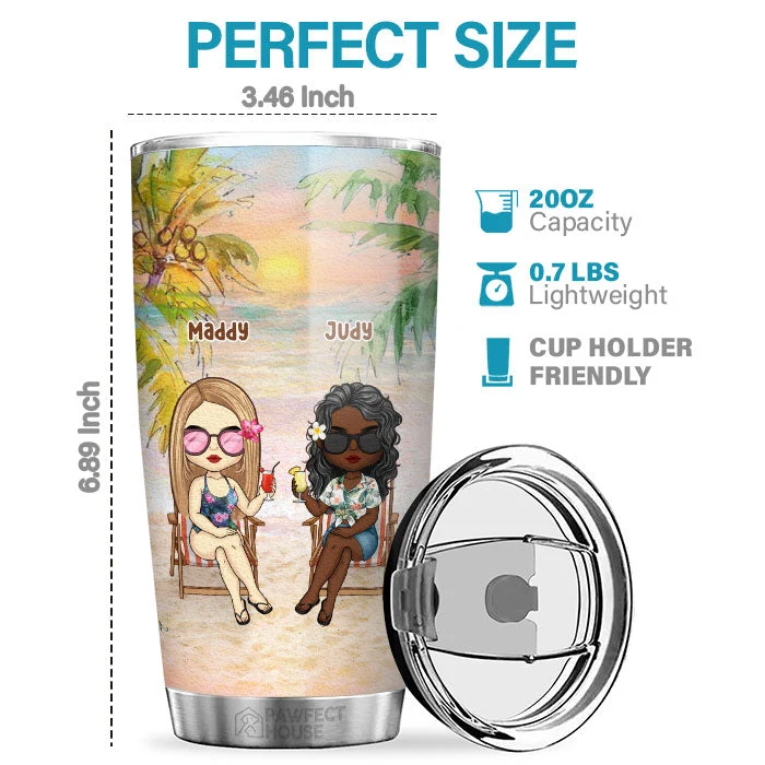 Here's To Another Year Of Bonding Over Alcohol - Personalized Tumbler - Gift For Bestie - Image 2