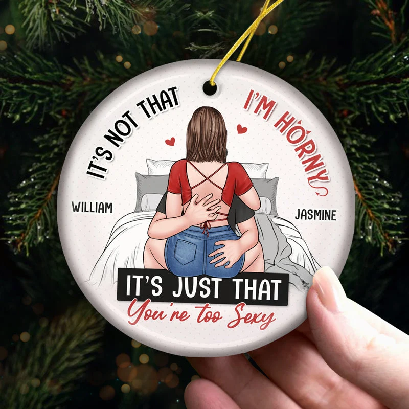 Home Is Wherever I Am With You - Couple Personalized Custom Ornament - Ceramic Round Shaped - Christmas Gift For Husband Wife, Anniversary - Image 4