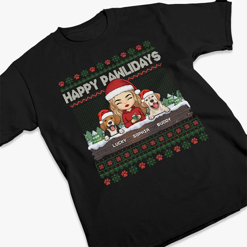 I Believe In Santa Paws - Dog & Cat Personalized Custom Unisex T-shirt, Hoodie, Sweatshirt - Christmas Gift For Pet Owners, Pet Lovers - Image 3