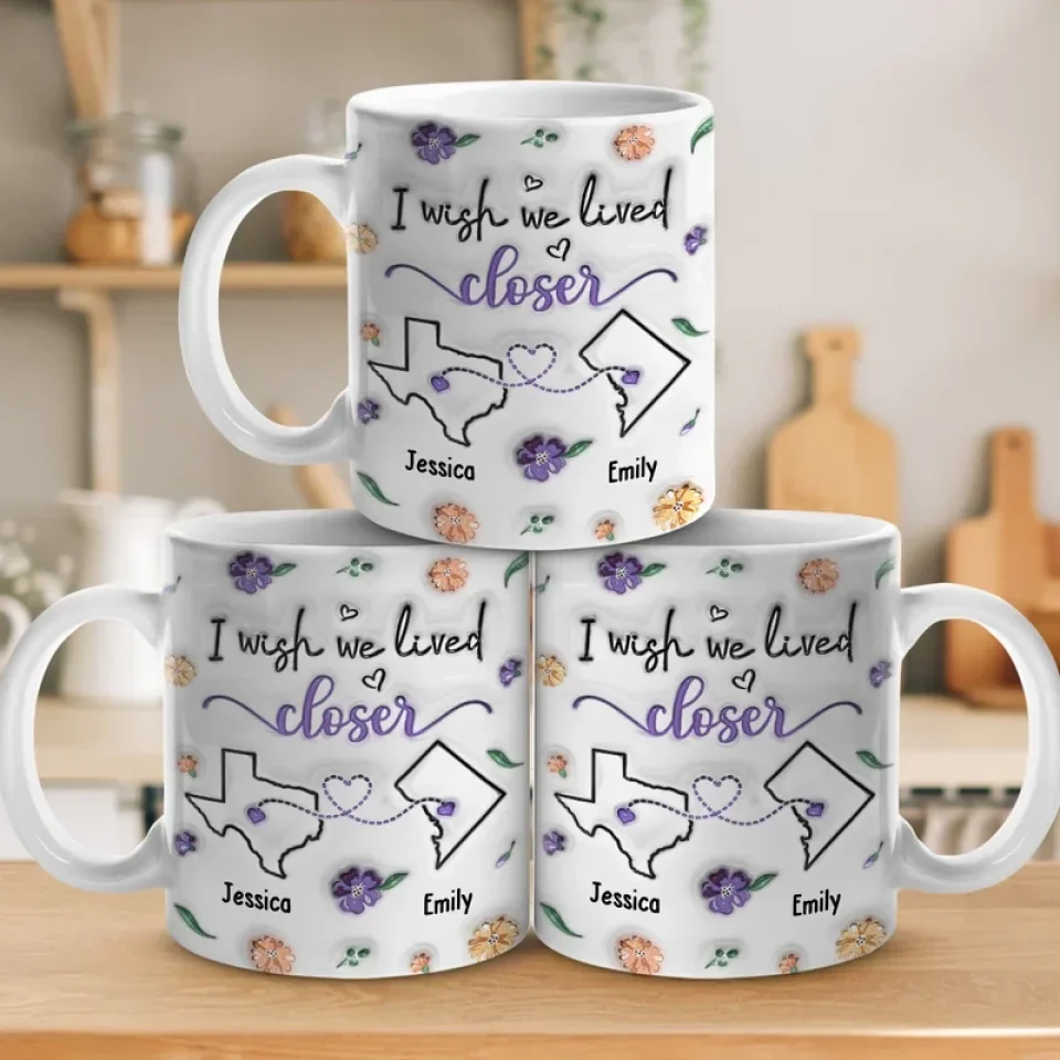 I Found A Sister By Heart - Bestie Personalized Custom 3D Inflated Effect Printed Mug - New Arrival, Gift For Best Friends, BFF, Sisters AMZ - Image 5