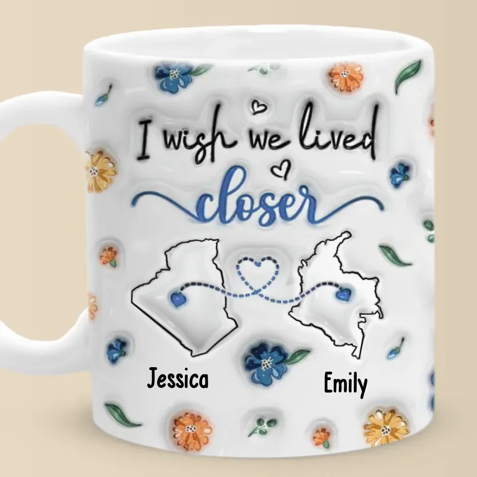 I Found A Sister By Heart - Bestie Personalized Custom 3D Inflated Effect Printed Mug - New Arrival, Gift For Best Friends, BFF, Sisters AMZ - Image 7