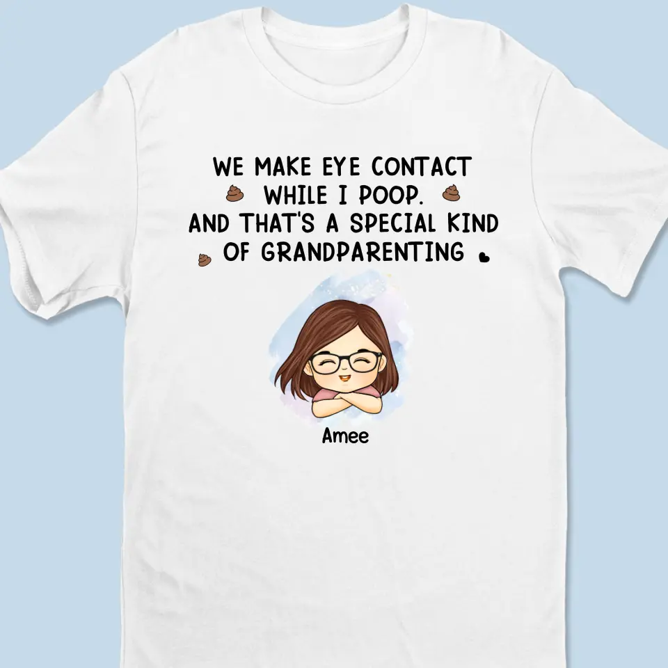 I Make Brow Contact Before I Make Eye Contact - Family Personalized Custom Unisex T-shirt, Hoodie, Sweatshirt - Gift For Family Members - Image 2