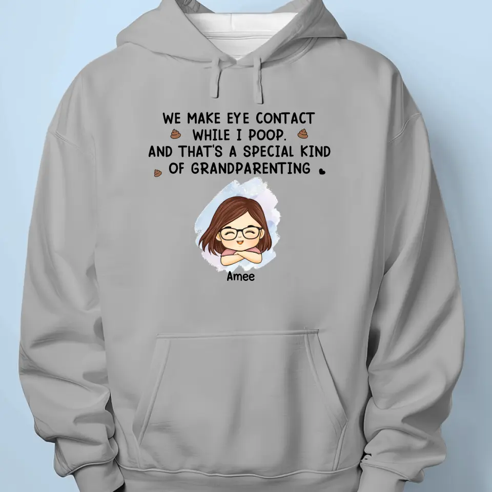 I Make Brow Contact Before I Make Eye Contact - Family Personalized Custom Unisex T-shirt, Hoodie, Sweatshirt - Gift For Family Members - Image 5