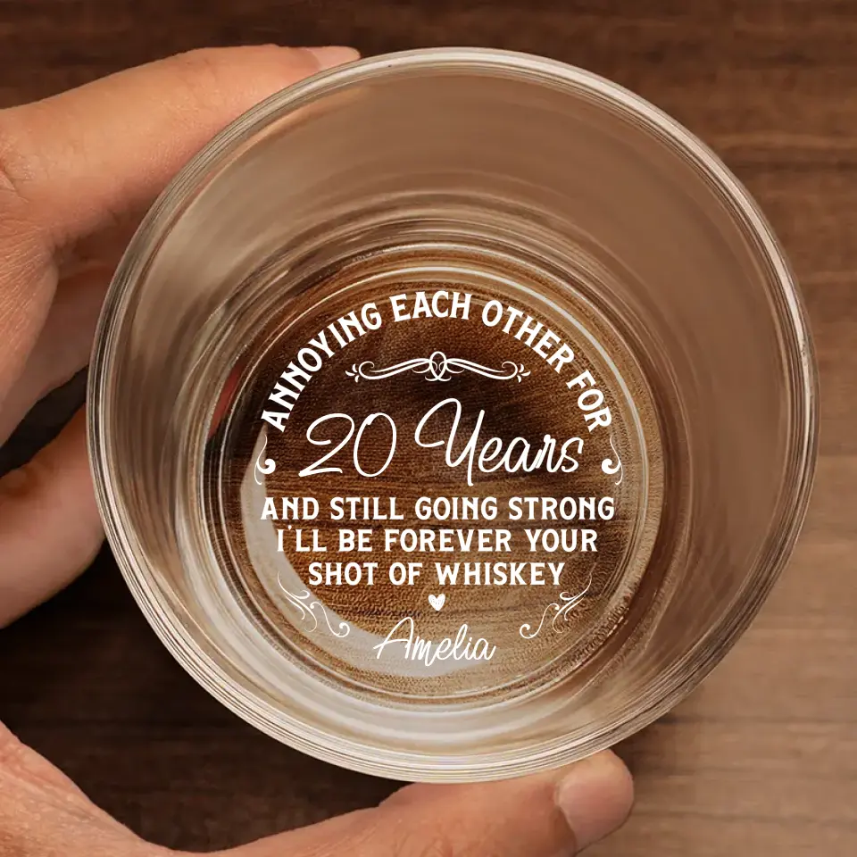 I'll Be Forever Your Shot Of Whiskey - Couple Personalized Custom Whiskey Glass - Gift For Husband Wife, Anniversary - Image 2