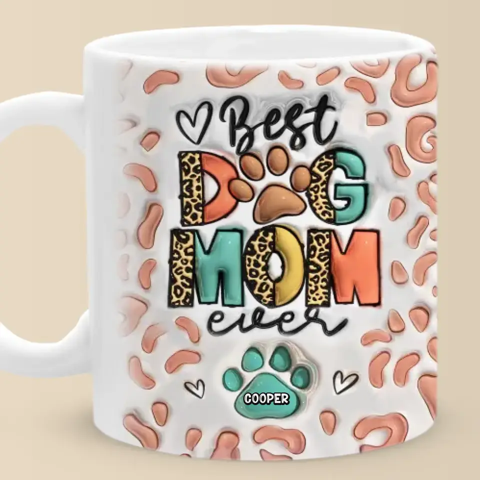 I'm Just A Full-Time Dog Mom - Dog Personalized Custom 3D Inflated Effect Printed Mug - Gift For Pet Owners, Pet Lovers - Image 6