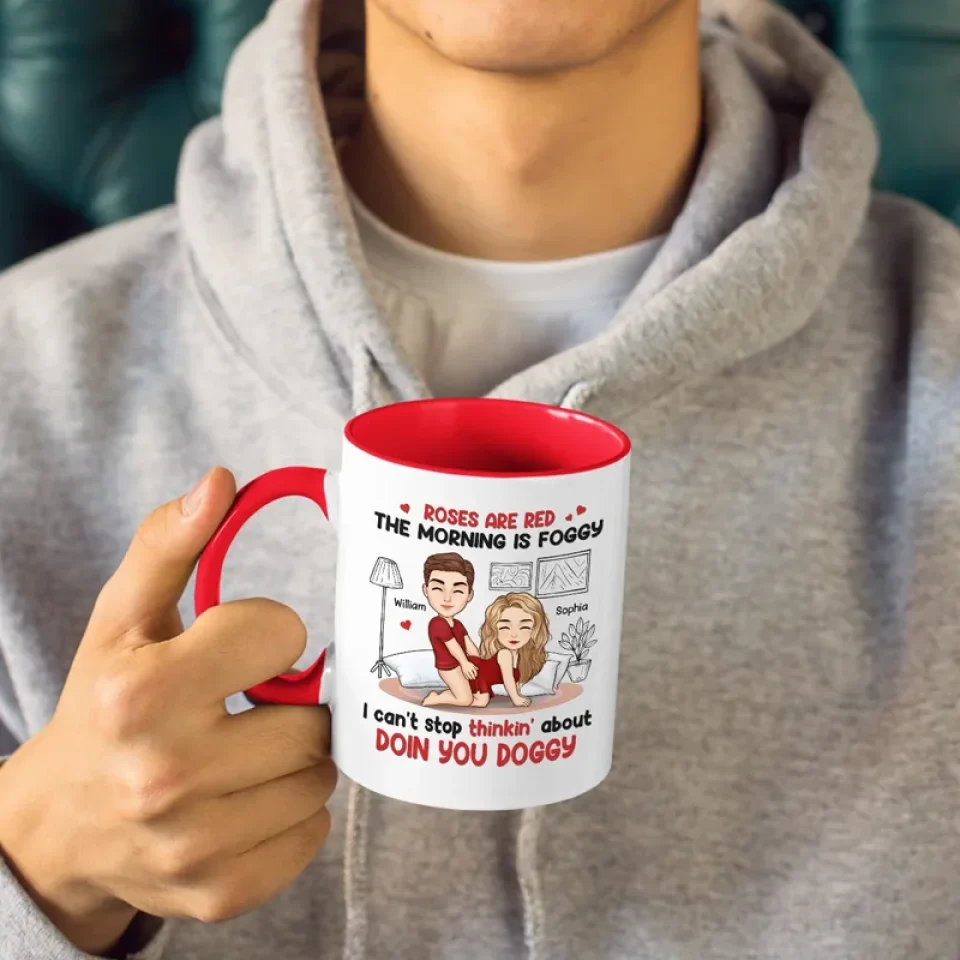 I'm Naughty But You Like It - Couple Personalized Custom Accent Mug - Gift For Husband Wife, Anniversary - Image 3