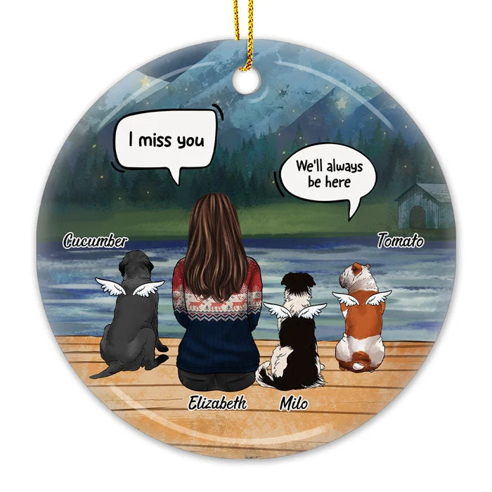 I'm Still Finding Your Hair - Personalized Custom Round Shaped Ceramic Christmas Ornament - Memorial Gift, Sympathy Gift, Christmas Gift - Image 3