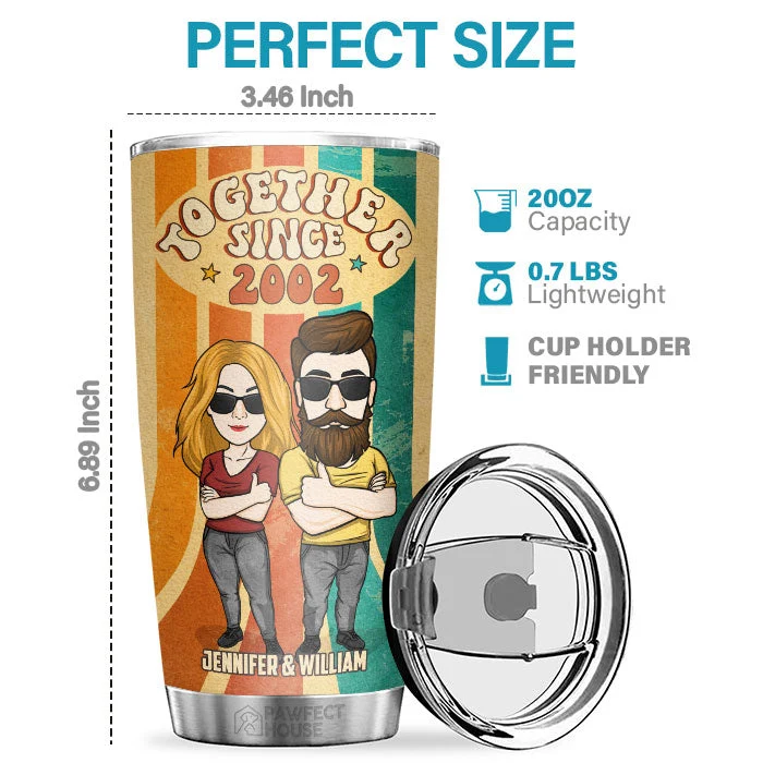 I'm Yours No Refund Together Since - Personalized Tumbler - Gift For Couple, Husband Wife, Anniversary, Engagement, Wedding, Marriage Gift - Image 2