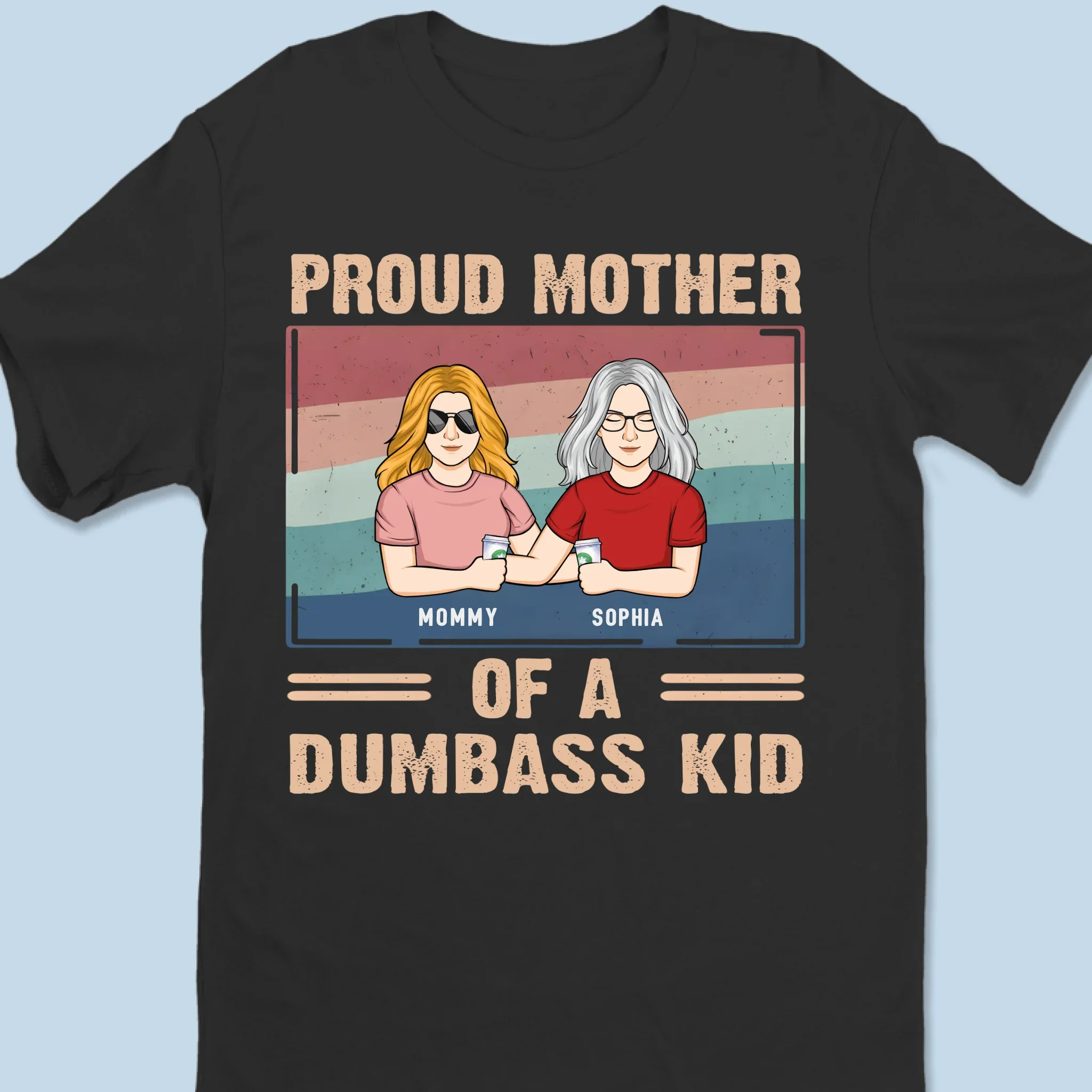 In A World Full Of Chaos, You're My Calm, Mom - Family Personalized Custom Unisex T-shirt, Premium T-shirt, Hoodie - Mother's Day, Gift For Mom - Image 6