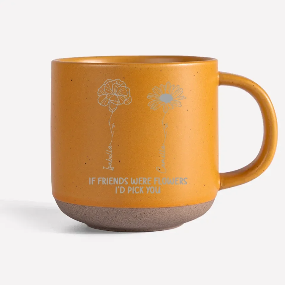 In The Field Of Friendship, You Are The Rarest Flower - Bestie Personalized Custom Pottery Mug - Gift For Best Friends, BFF, Sisters - Image 9
