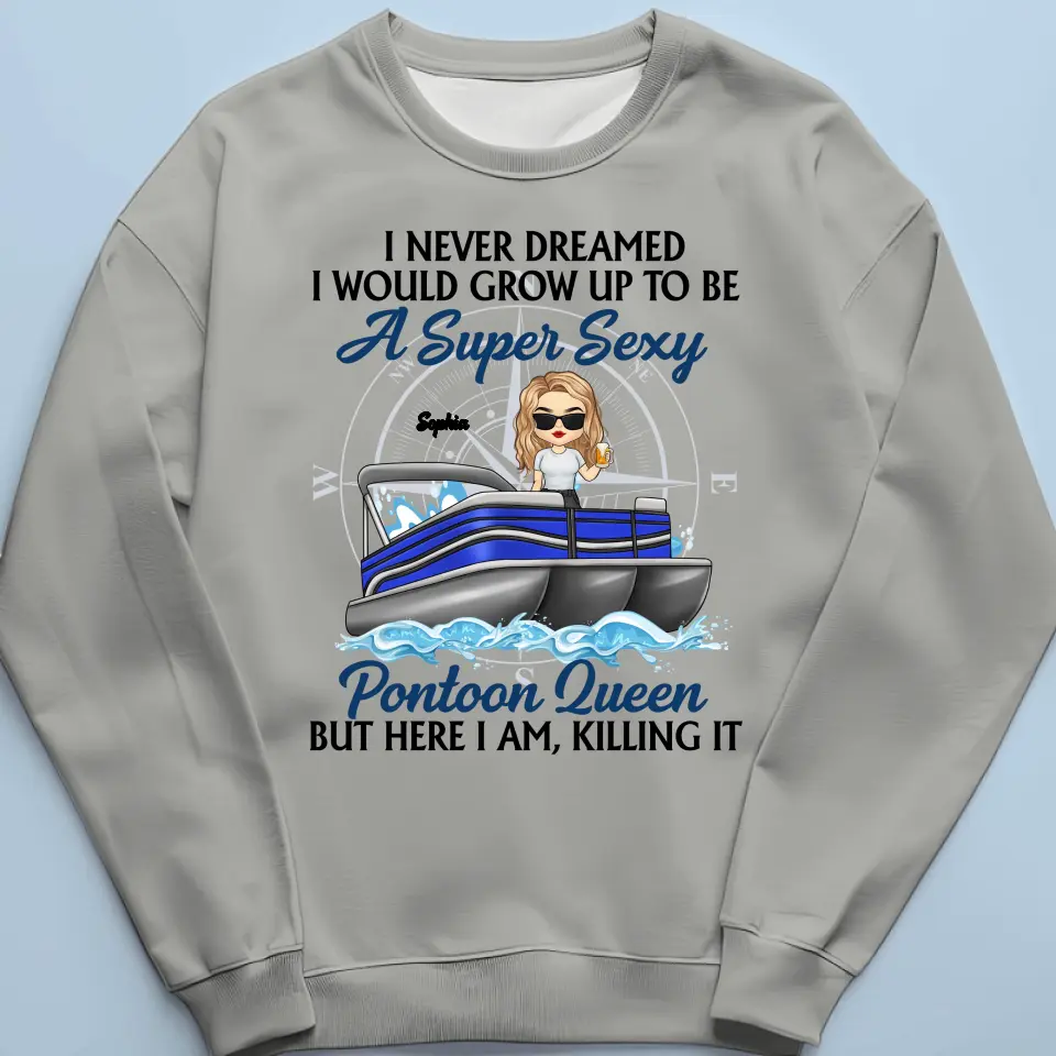 It's Pontoon Time - Family Personalized Custom Unisex T-shirt, Hoodie, Sweatshirt - Gift For Family Members, Pontoon Lovers - Image 6