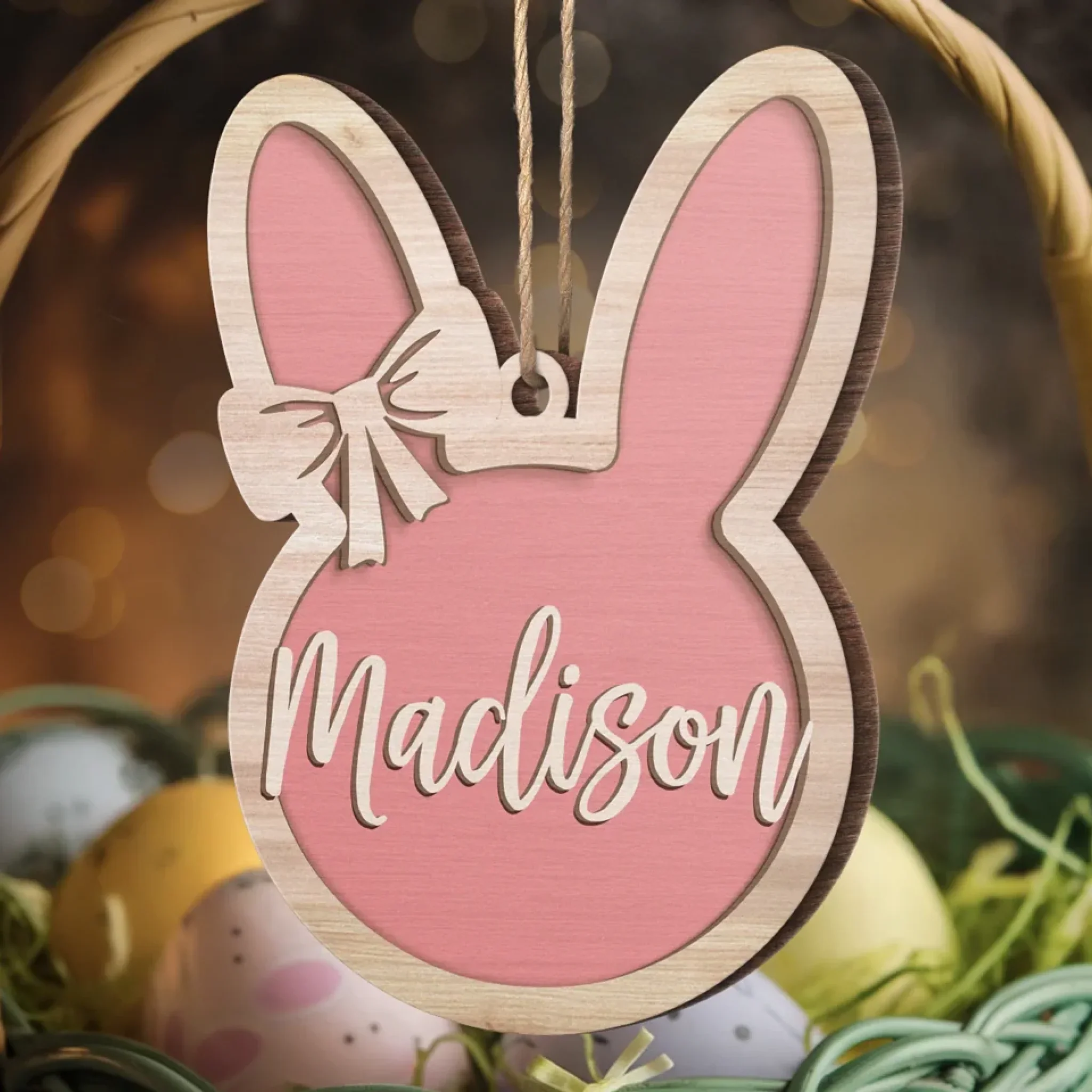 Joyful Easter Blessings - Family Personalized Custom Ornament - Wood Custom Shaped - Easter Gift For Family Members - Image 5