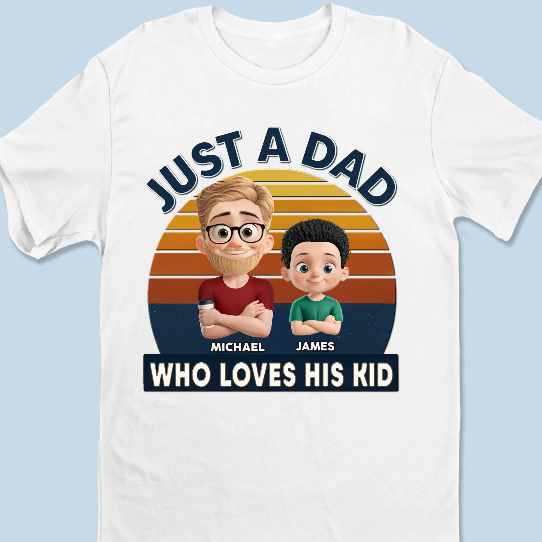 Just A Guy, Totally Owned By His Kids - Family Personalized Custom Unisex T-shirt, Premium T-shirt, Hoodie - Father's Day, Gift For Dad, Grandpa - Image 6