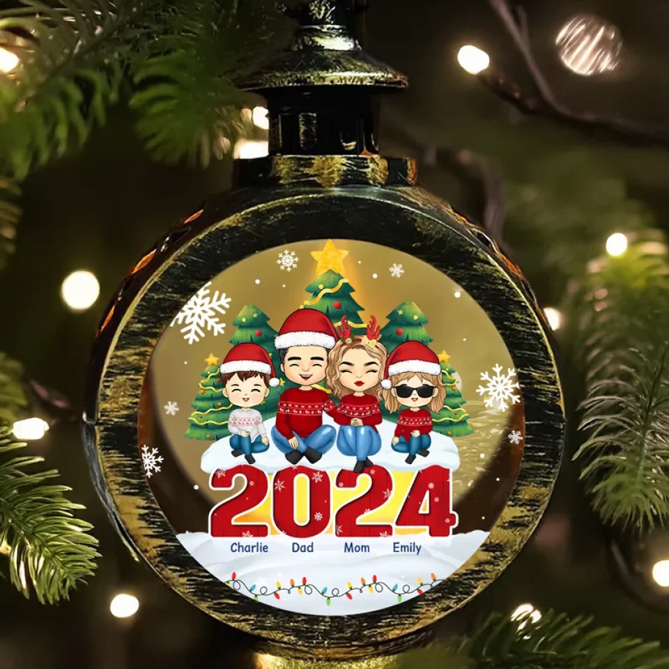Keep Calm And Have A Merry Christmas - Family Personalized Custom Candlelight Lantern Ornament - Christmas Gift For Family Members - Image 4