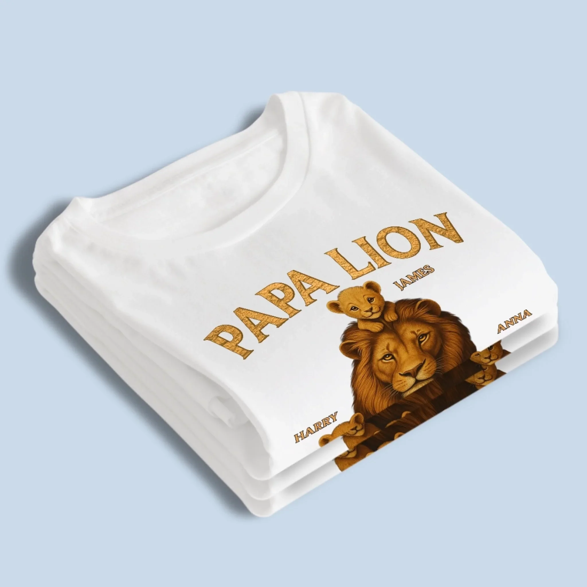 King Of The Pride - Family Personalized Custom Unisex T-shirt, Premium T-shirt, Hoodie - Father's Day, Gift For Dad, Grandpa - Image 4