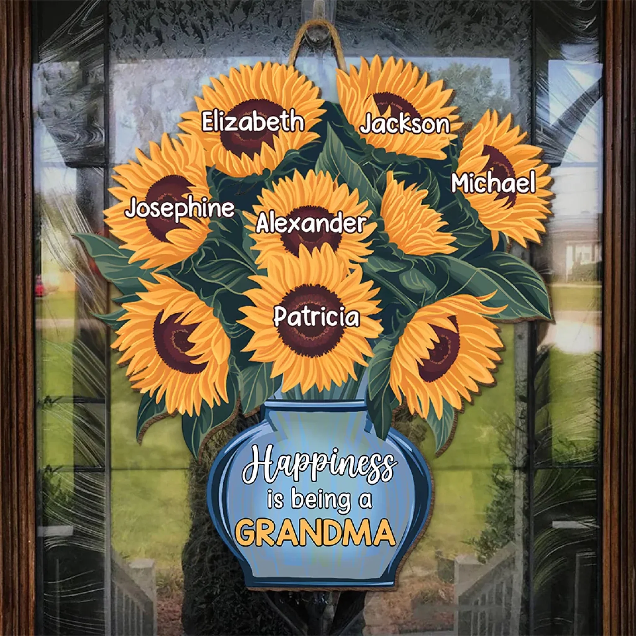Let Your Love For Your Grandkids Shine Through Every Day - Family Personalized Custom Shaped Home Decor Wood Sign - House Warming Gift For Mom, Grandma - Image 4