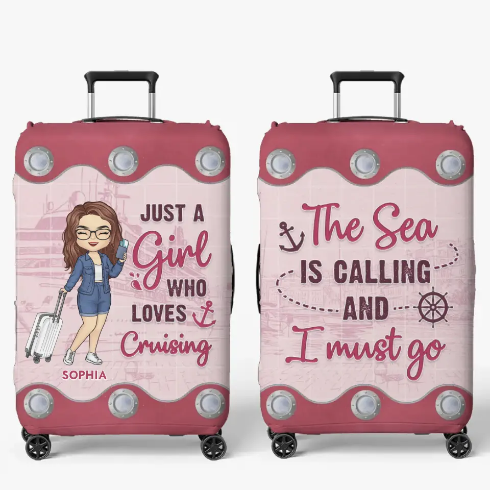Life Is Better On A Cruise - Travel Personalized Custom Luggage Cover - Holiday Vacation Gift, Gift For Adventure Travel Lovers - Image 2