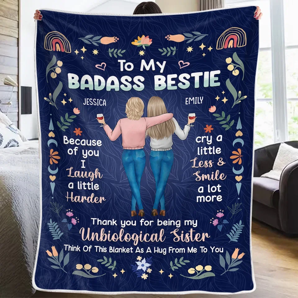 Life Is Made Of Moments, But True Friends Make Those Moments Unforgettable - Bestie Personalized Custom Blanket - Gift For Best Friends, BFF, Sisters - Image 3
