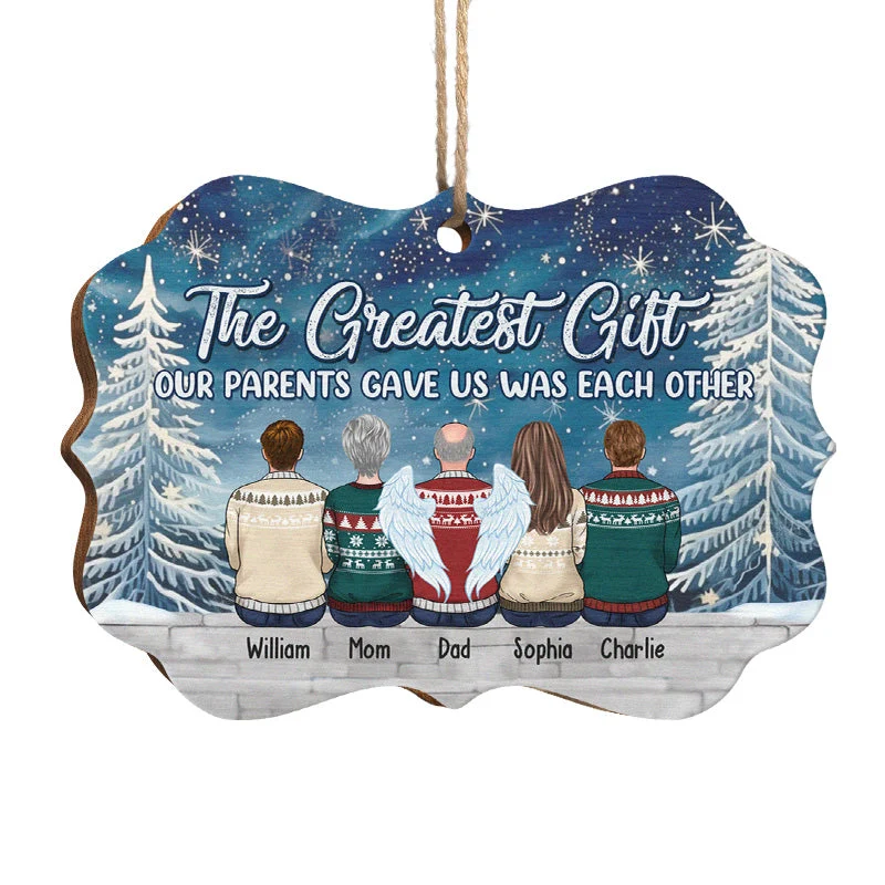 Life's Greatest Blessings - Family Personalized Custom Ornament - Wood Benelux Shaped - Christmas Gift For Family Members - Image 2