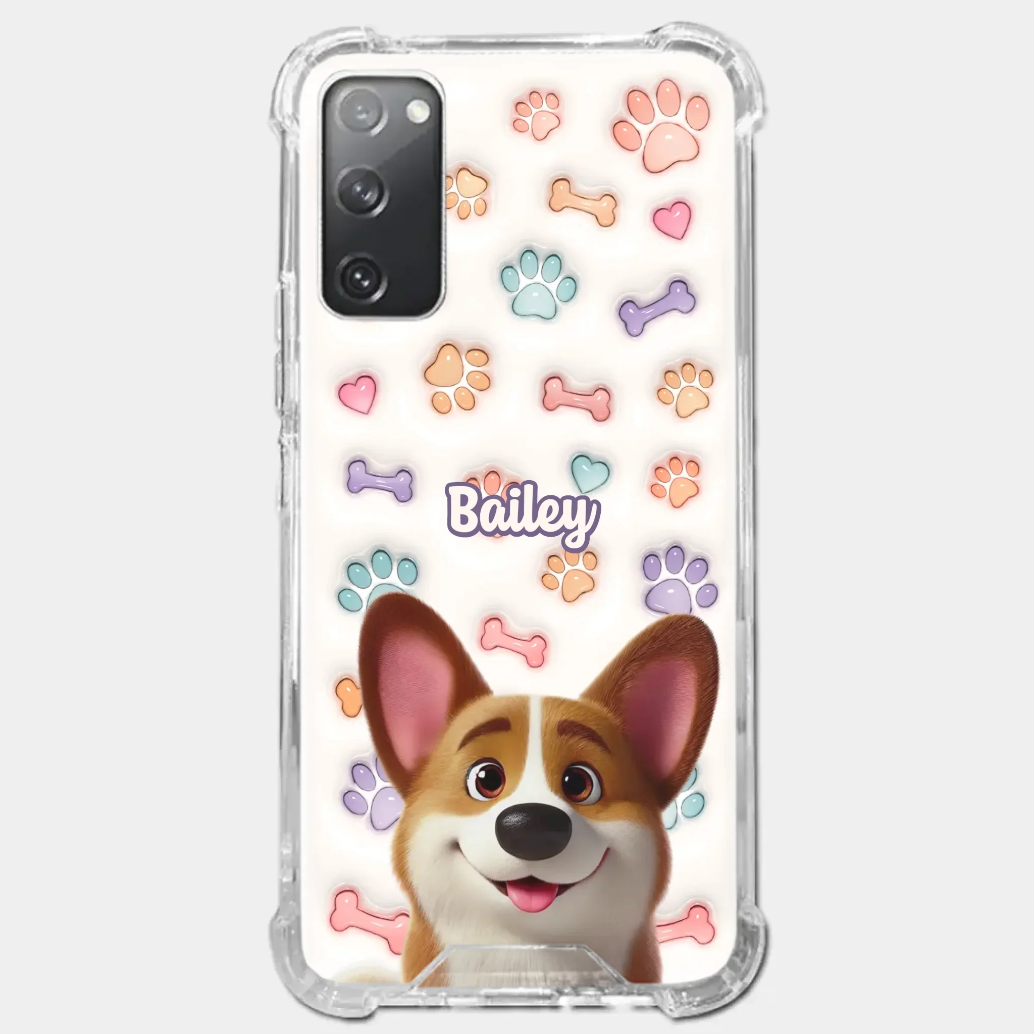 Life’s Ruff, But I’ve Got My Pup - Dog Personalized Custom 3D Inflated Effect Printed Clear Phone Case - Gift For Pet Owners, Pet Lovers - Image 37