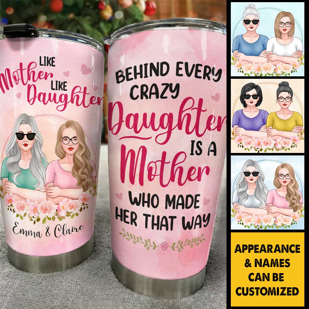 Like Mother Like Daughter - Personalized Tumbler - Gift For Mom, Gift For Daughter - Image 4