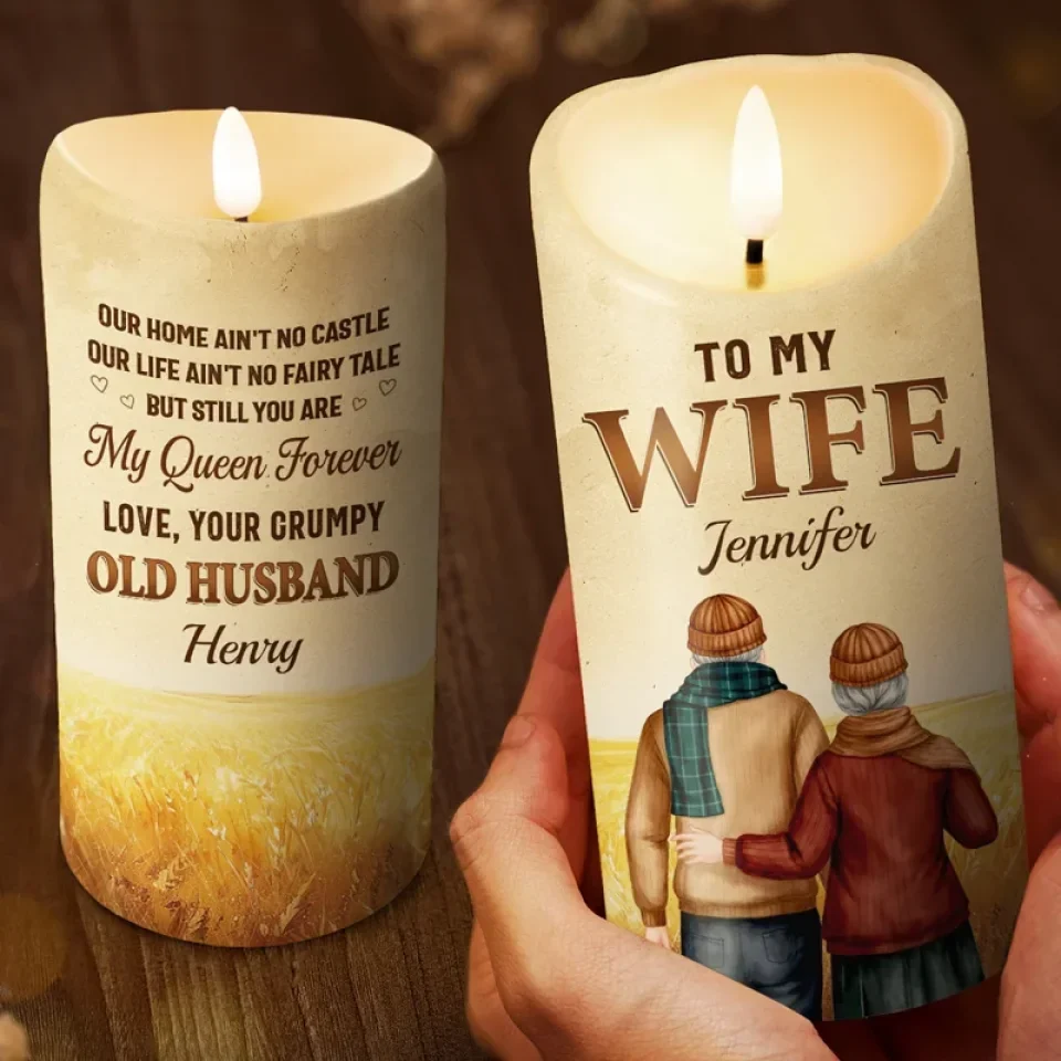 Love Is You And Me, Always - Couple Personalized Custom LED Candle - Christmas Gift For Husband Wife, Anniversary - Image 3