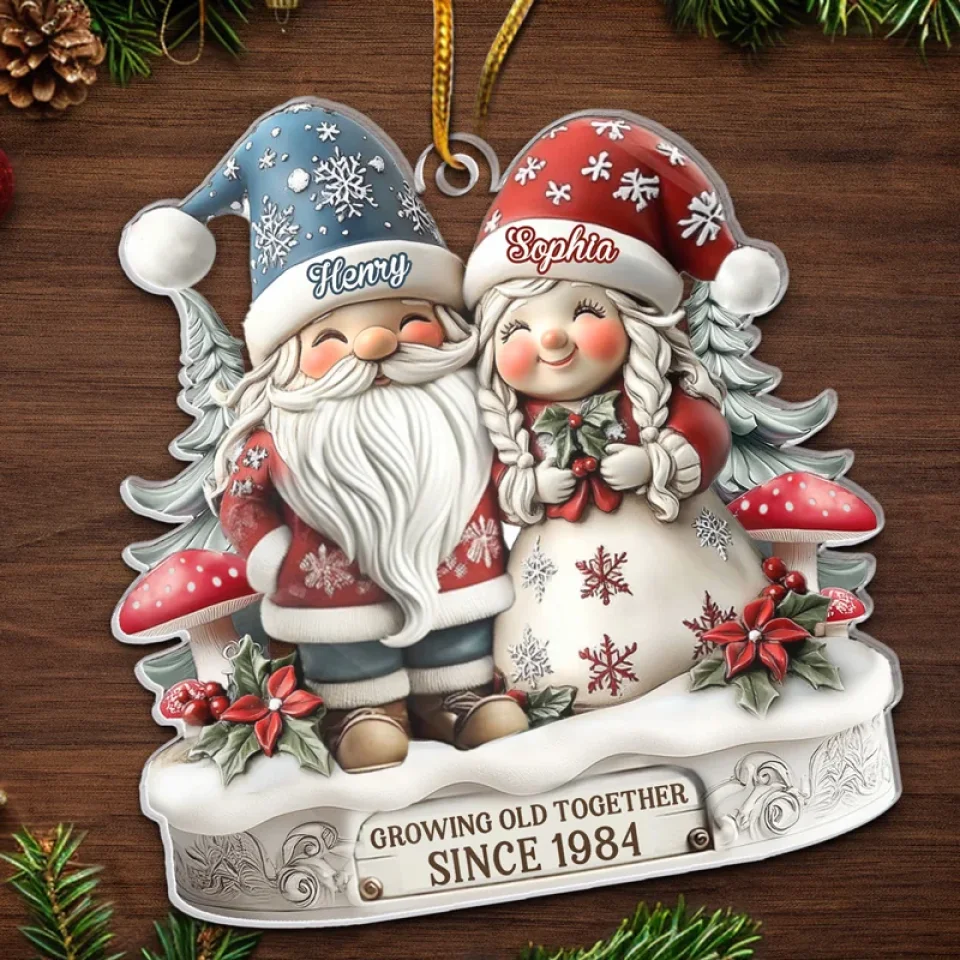Love Knows No Height - Couple Personalized Custom 3D Inflated Effect Printed Ornament - Acrylic Custom Shaped - Gift For Husband Wife, Anniversary - Image 5
