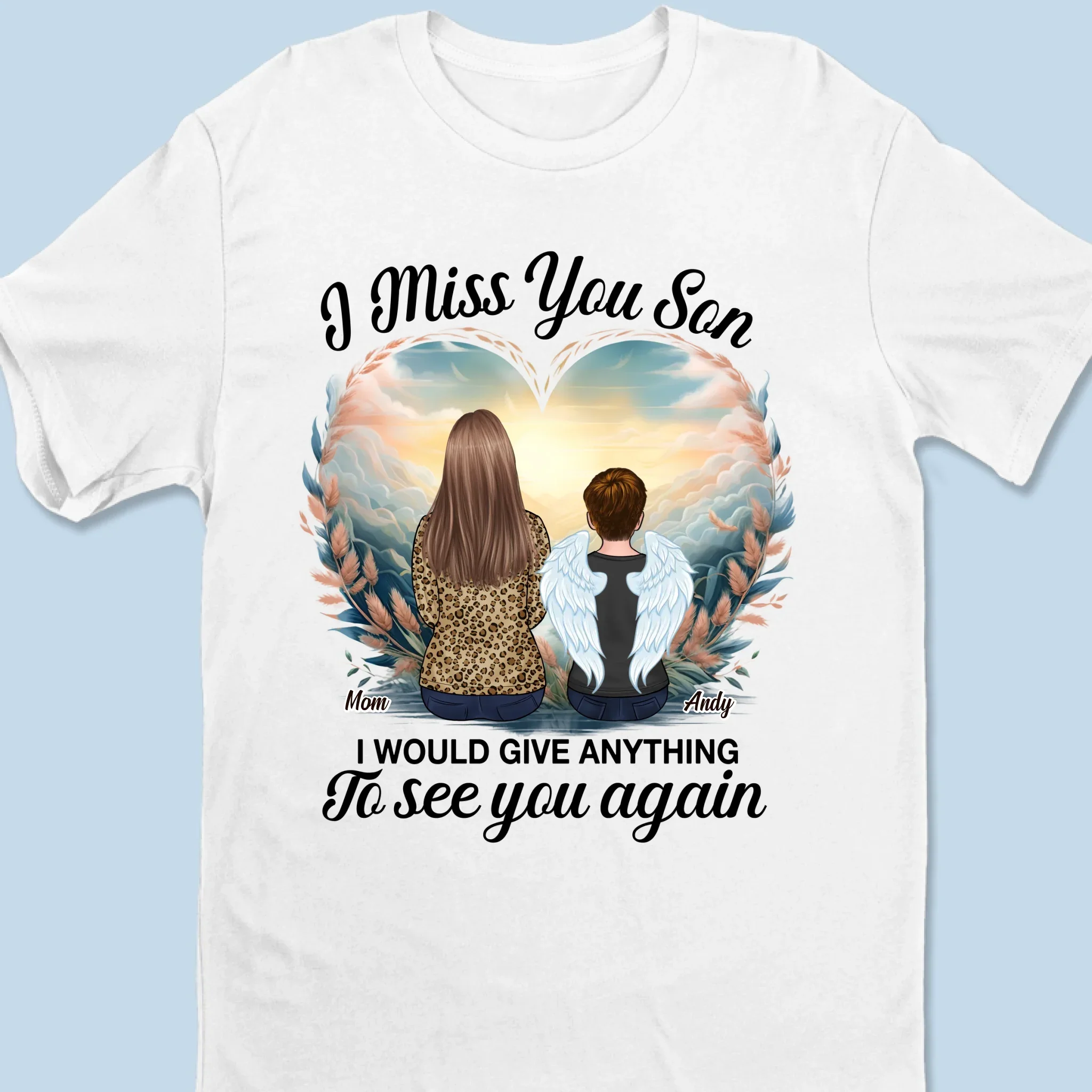 Love Remains Beyond Goodbye - Memorial Personalized Custom Unisex T-shirt, Premium T-shirt, Hoodie - Sympathy Gift For Family Members, Daughter, Son - Image 5